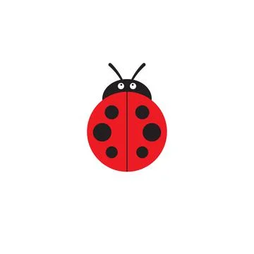 Ladybug or ladybird vector graphic illustration, isolated. Stock Illustration