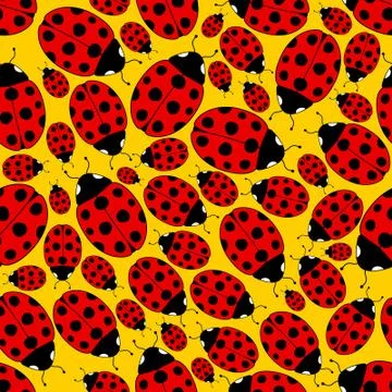 Ladybug pattern 스톡 일러스트