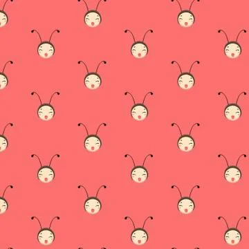 Ladybug pattern. Stock Illustration