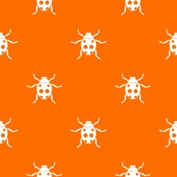 Ladybug pattern seamless Stock Illustration