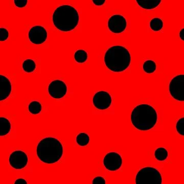Ladybug pattern; Seamless vector Stock Illustration