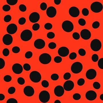 Ladybug pattern. Seamless vector. Stock Illustration