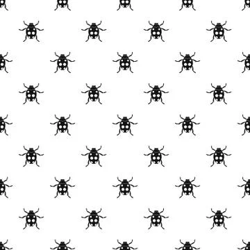 Ladybug pattern, simple style Stock Illustration