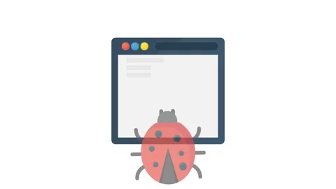 A ladybug perched on a computer screen, contrasting its bright red shell ag.. Stockbeeldmateriaal 332199155
