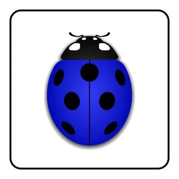 Ladybug realistic cartoon icon Stock Illustration