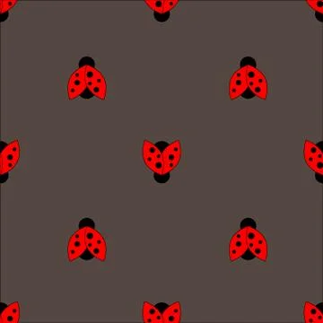 Ladybug seamless pattern abstract texture Stock Illustration