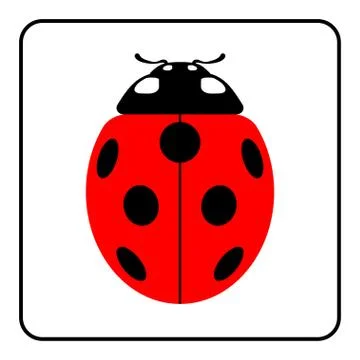 Ladybug sign frame Stock Illustration