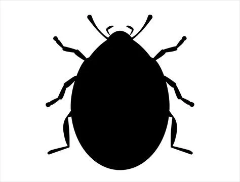 Ladybug silhouette vector art Stock Illustration