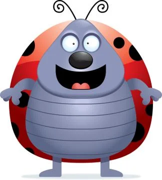 Ladybug Smiling Stock Illustration