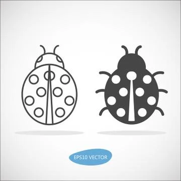 Ladybug vector icons Stock Illustration