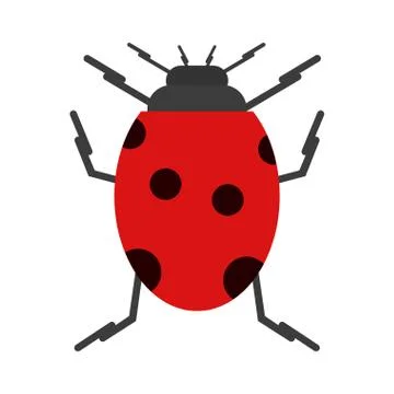 Ladybug virus symbol isolated Stock Illustration