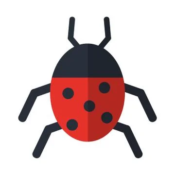 Ladybug virus system symbol Stock Illustration