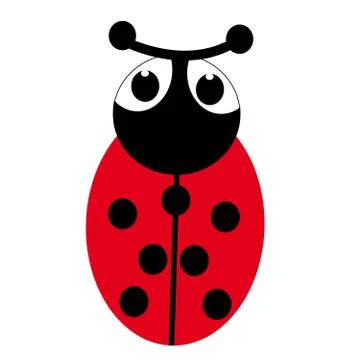 Ladybug on white background Stock Illustration