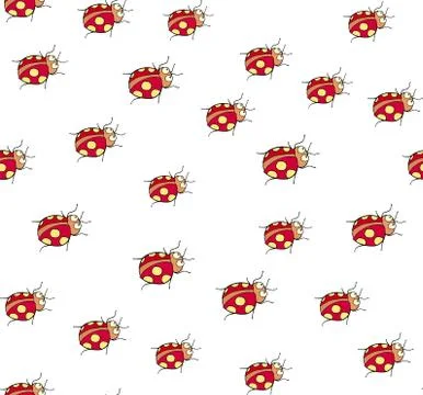 Ladybug on a white background. Stock Illustration