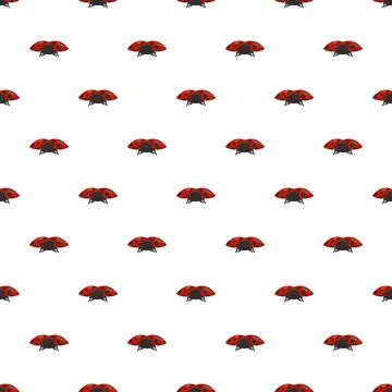 Ladybugs forming a seamless pattern for decoration 库存插图