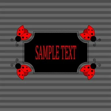 Ladybugs frame Stock Illustration