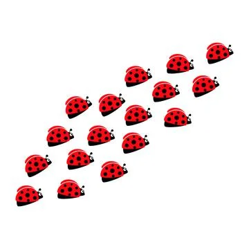 Ladybugs line group. Stock Illustration