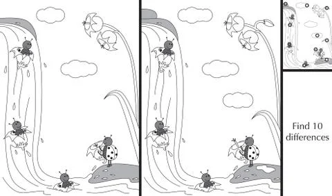 Ladybugs puzzle Stock Illustration