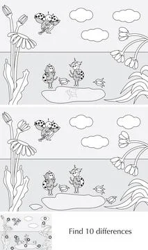 Ladybugs puzzle Stock Illustration