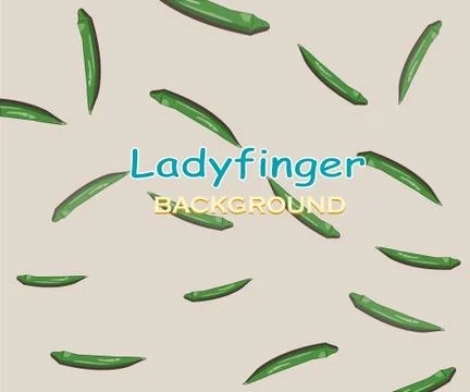 Ladyfinger background Stock Illustration