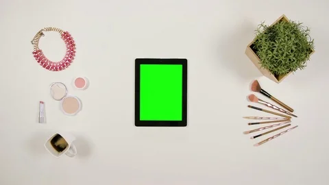 A Lady's Finger Touching a Tablet Stock Footage 85434132