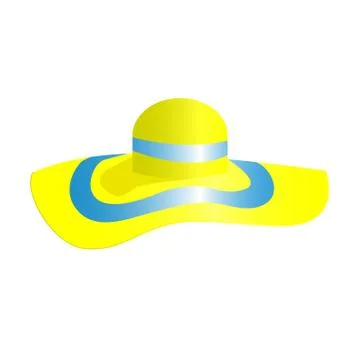 Ladys hat with a brim Stock Illustration
