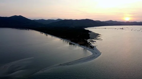 Laem Had Beach at sunset, Koh Yao Yai, Thailand Stock Footage 129362311