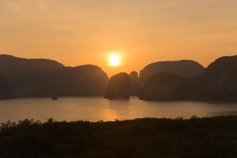 Laemsak Sunset Stock Photos