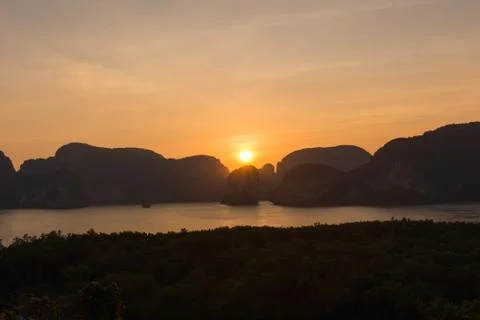 Laemsak Sunset Stock Photos
