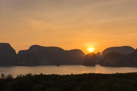 Laemsak Sunset Stock Photos