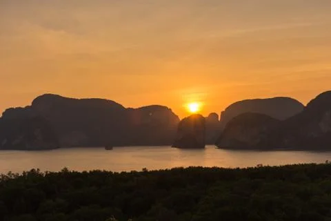 Laemsak Sunset Stock Photos