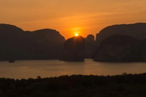 Laemsak Sunset Stock Photos