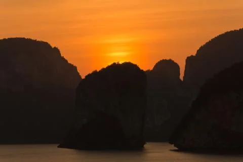 Laemsak Sunset Stock Photos