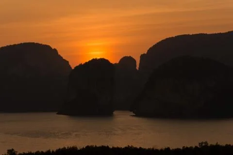 Laemsak Sunset Stock Photos