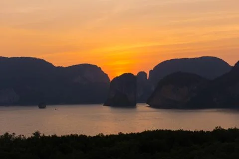 Laemsak Sunset Stock Photos