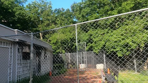 Lafayette Square Fire Damage Washington DC 4K Wide Angle 動画素材 156628488