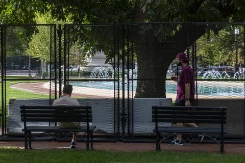 Lafayette Square in Washington DC partially reopens to the public, Usa - 29 Sep  Stock Photos