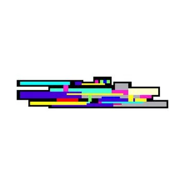 Lag glitch error pixel art vector illustration Stock Illustration