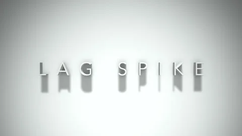 Lag spike 3D title animation with shadows on a white background Stock Footage 297668040