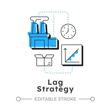 Lag strategy modern linear concept icon Stock Illustration