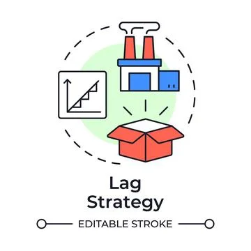 Lag strategy multi color concept icon Stock Illustration