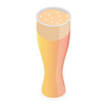 Lager beer icon. Vector beer. Glass with beer isolated on background. EPS 10. Stock Illustration