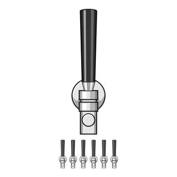 Lager beer tap cartoon vector graphic Stock Illustration