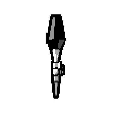 Lager beer tap handle pixel art vector illustration Illustration