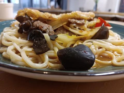 Laghman, hand-pulled noodles Foto stock