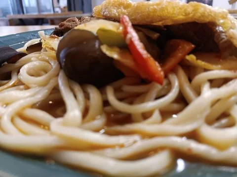 Laghman, hand-pulled noodles Stock Photos