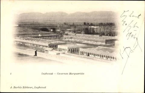 Laghouat Algerien, Casernes Margueritte, Blick auf die Kaserne *** Laghoua... Stock Photos