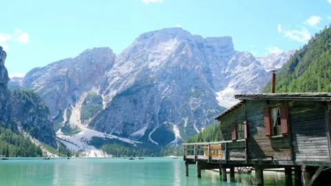 Lago braies 2 Stock Footage 171174526