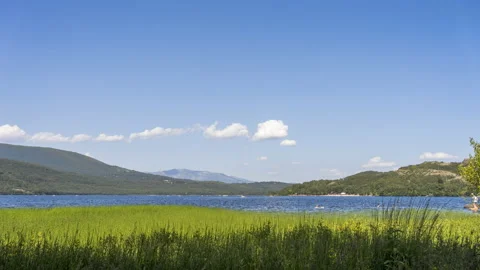 Lago de Sanabria Summer Holidays Timelapse Stock Footage
