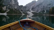 Lago Di Braies. Lake. Mountain. Water. Nature. Northern Italy. 4K. Stock Footage
